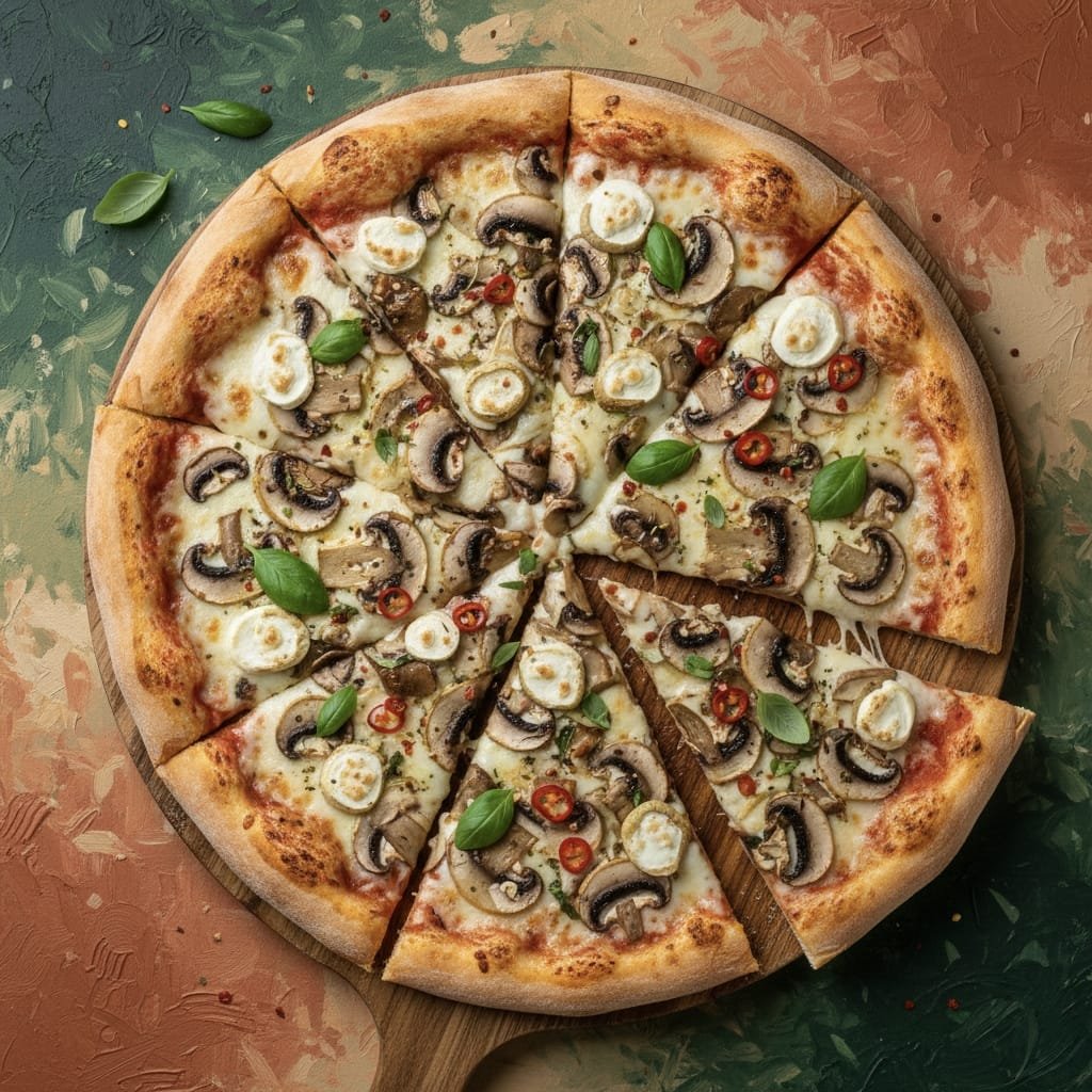 MUSHROOM PIZZA & VEG LARGE SIZE